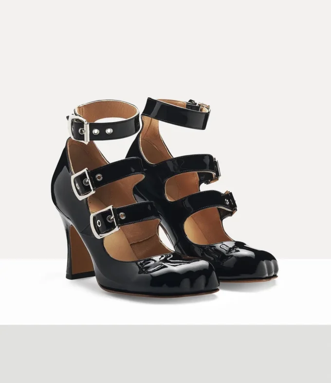 Animal Toe Three-Strap Shoe