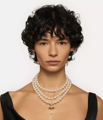 Three Row Pearl Drop Choker